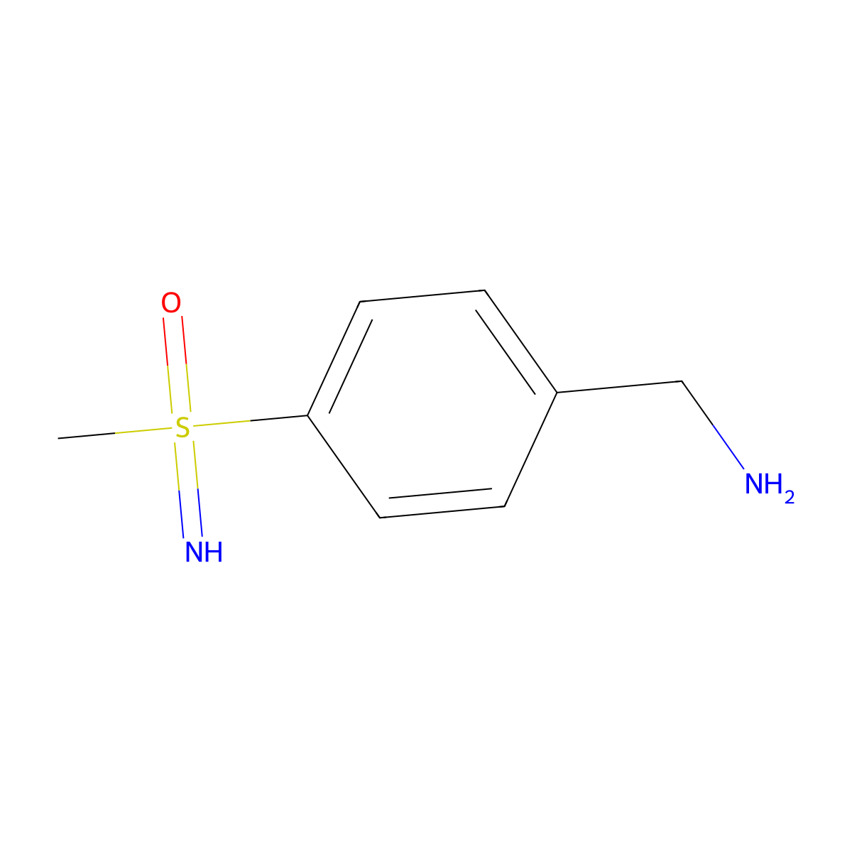 (4-(Aminomethyl)phenyl)(imino)(methyl)-l6-sulfanone molecular structure, CAS 1817776-44-5