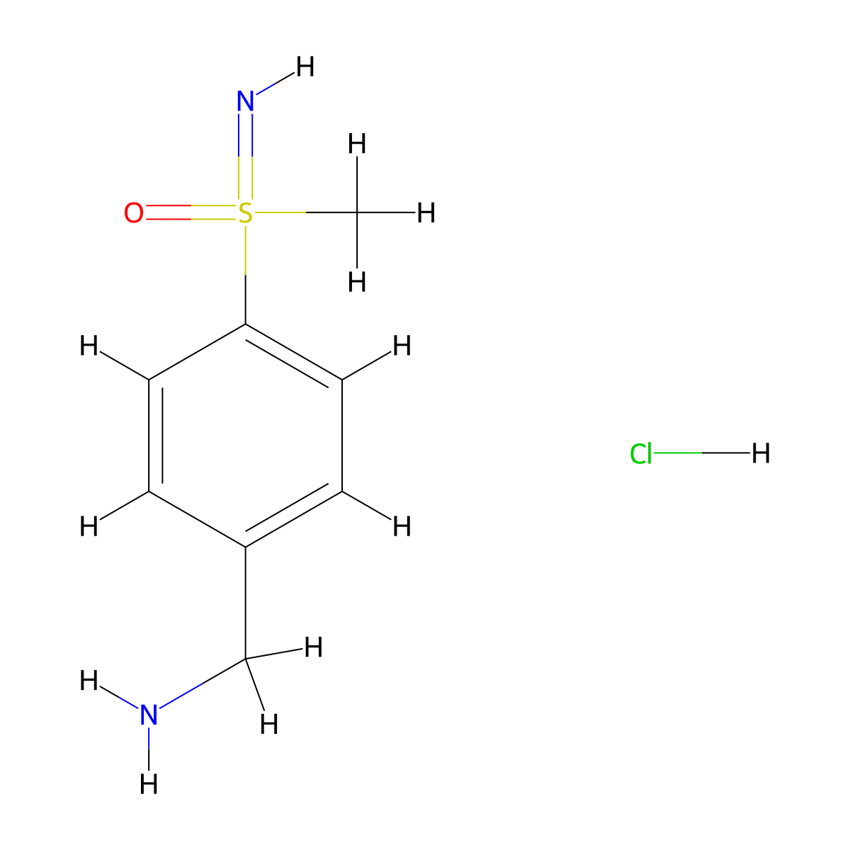 (4-(Aminomethyl)phenyl)(imino)(methyl)-l6-sulfanone hydrochloride molecular structure, CAS 1817776-45-6