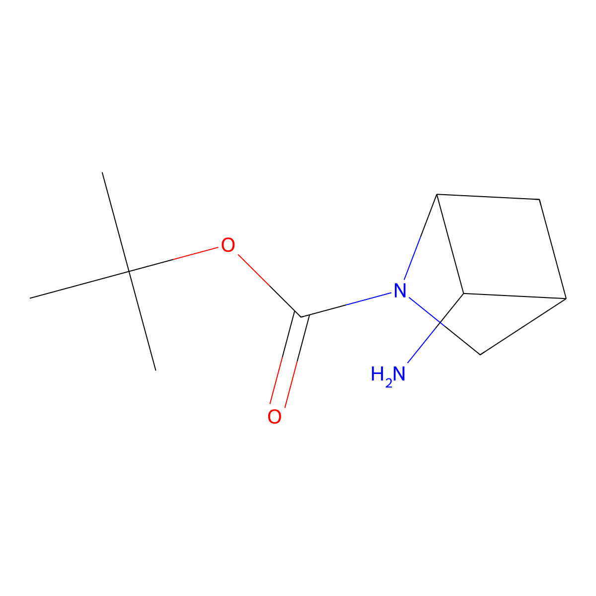 tert-butyl (1R,4R,5R)-5-amino-2-azabicyclo[2.1.1]hexane-2-carboxylate molecular structure, CAS 1817790-73-0