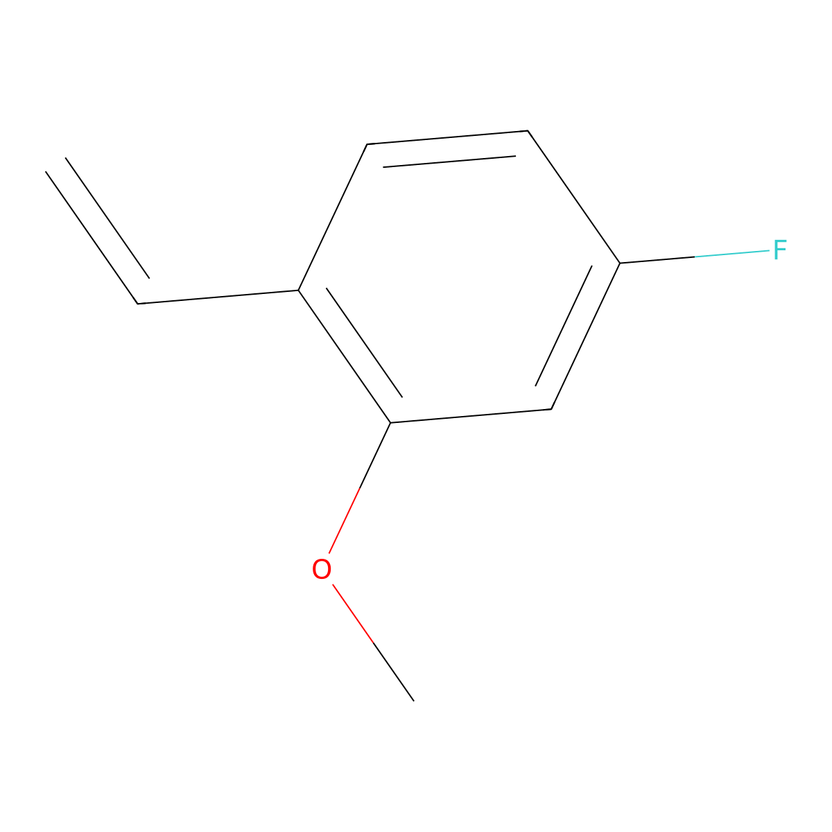 1-Ethenyl-4-fluoro-2-methoxybenzene molecular structure, CAS 1817807-78-5