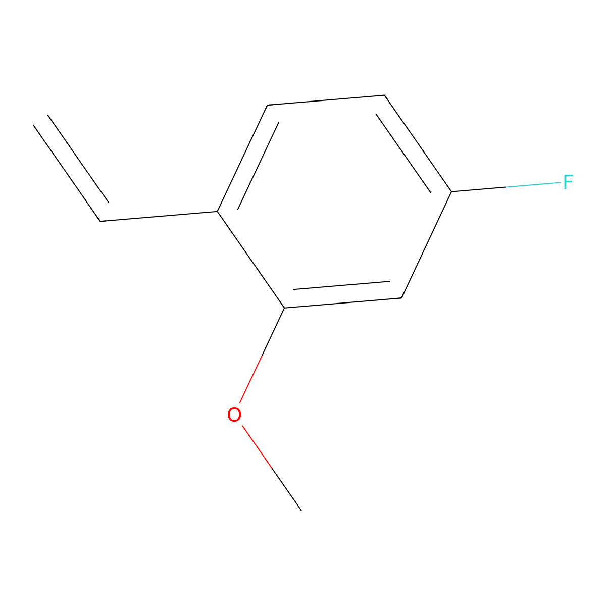 1-Ethenyl-4-fluoro-2-methoxybenzene molecular structure, CAS 1817807-78-5