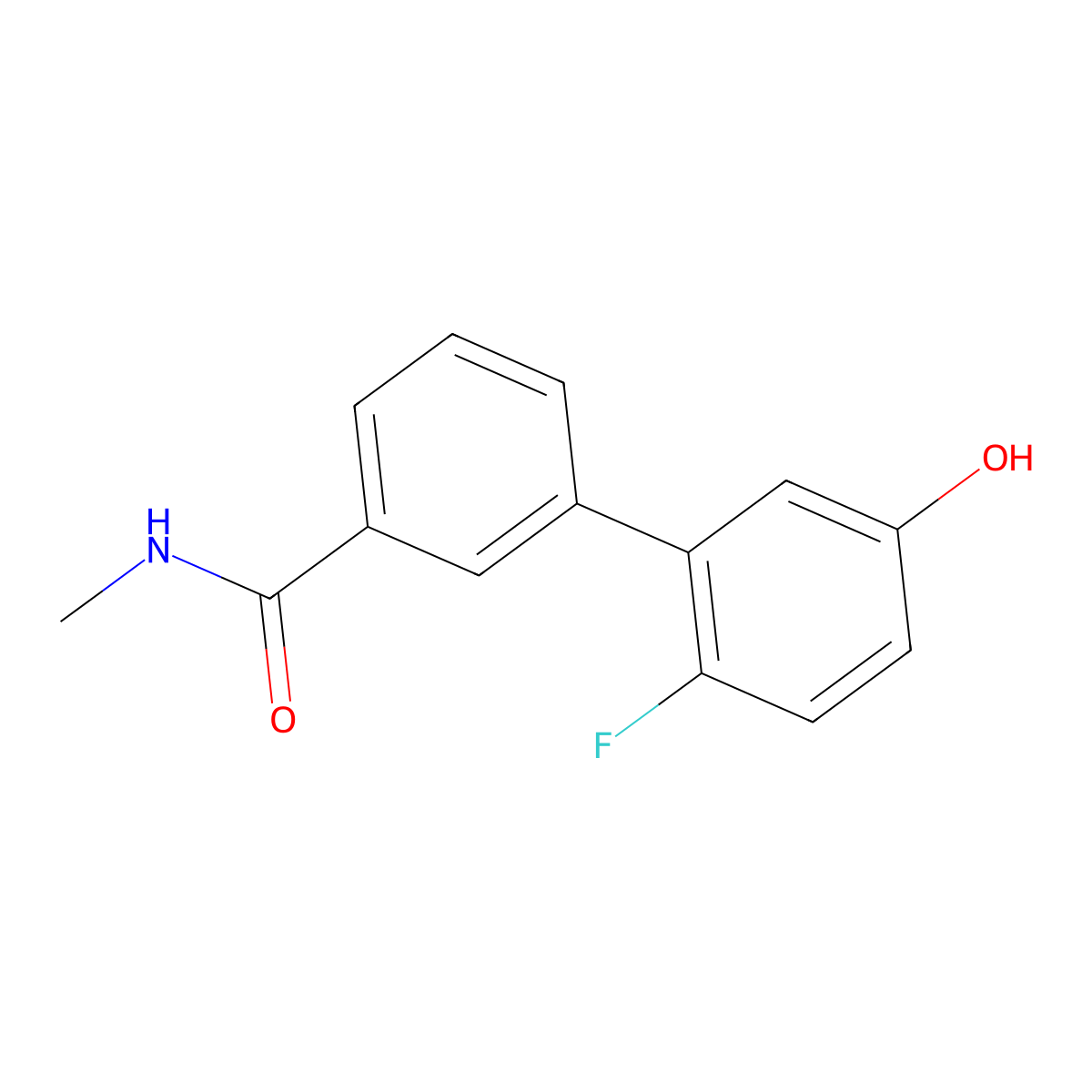 2'-Fluoro-5'-hydroxy-N-methyl-[1,1'-biphenyl]-3-carboxamide molecular structure, CAS 1817808-74-4