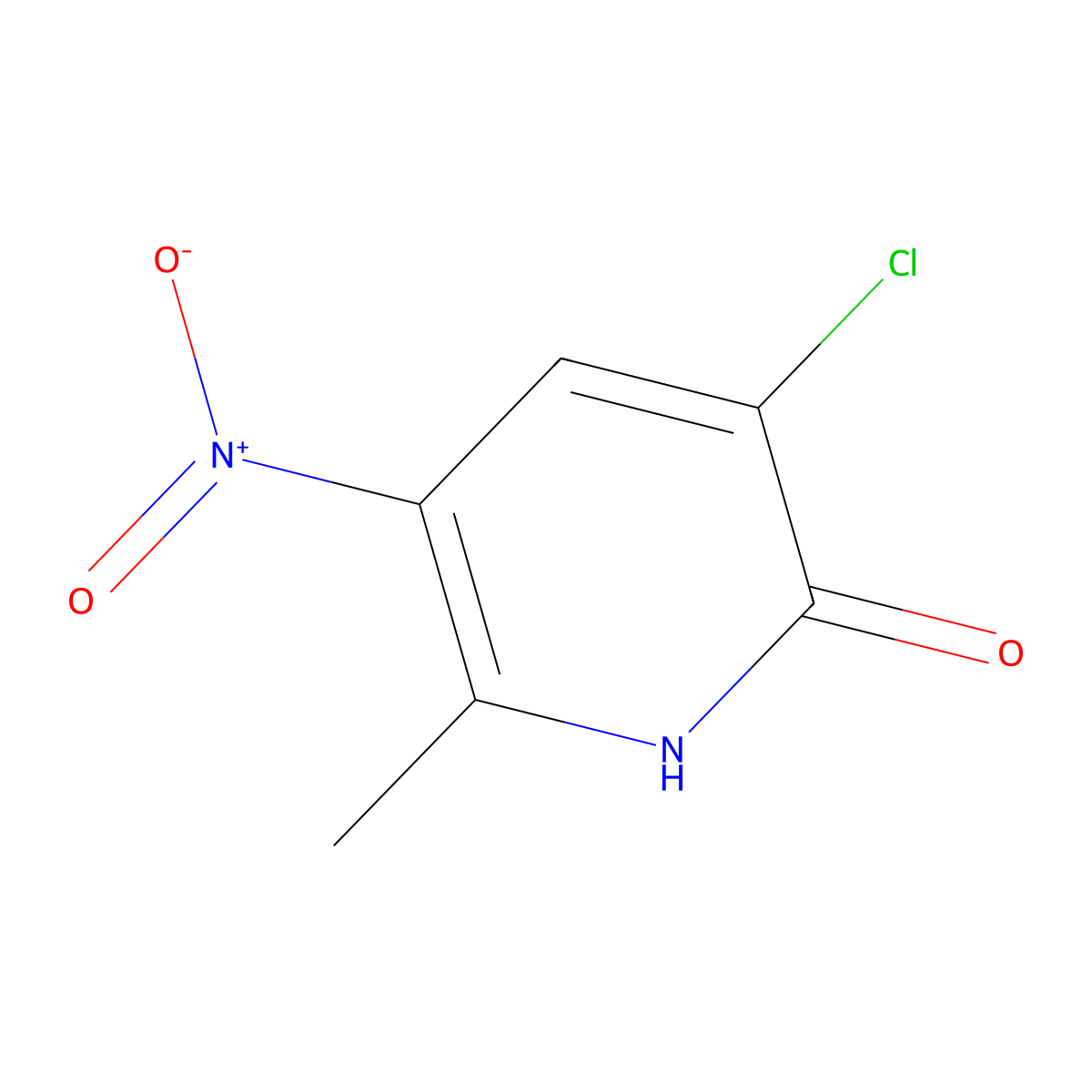 3-Chloro-6-methyl-5-nitro-1,2-dihydropyridin-2-one molecular structure, CAS 1817828-97-9