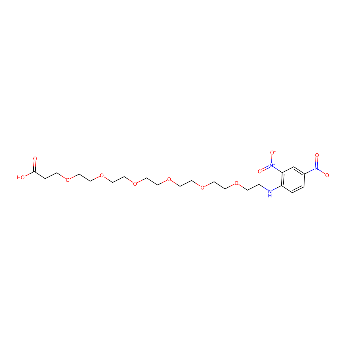 DNP-PEG6-acid molecular structure, CAS 1817829-84-7