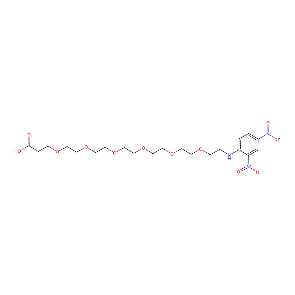 DNP-PEG6-acid molecular structure, CAS 1817829-84-7
