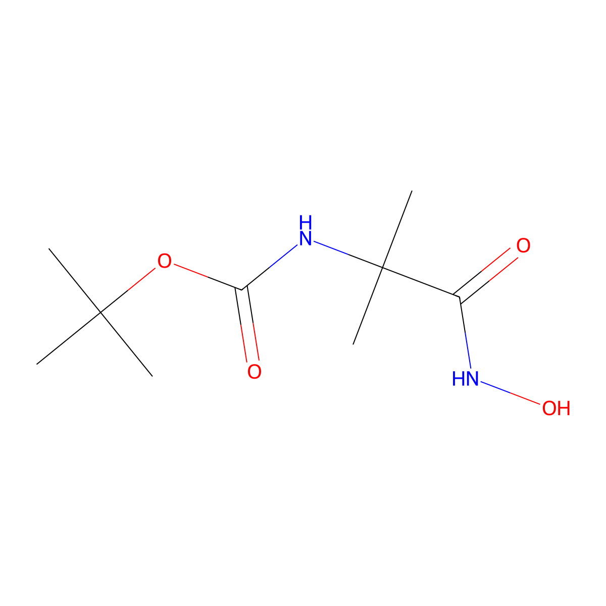 tert-butyl N-[1-(hydroxycarbamoyl)-1-methylethyl]carbamate molecular structure, CAS 1817842-75-3
