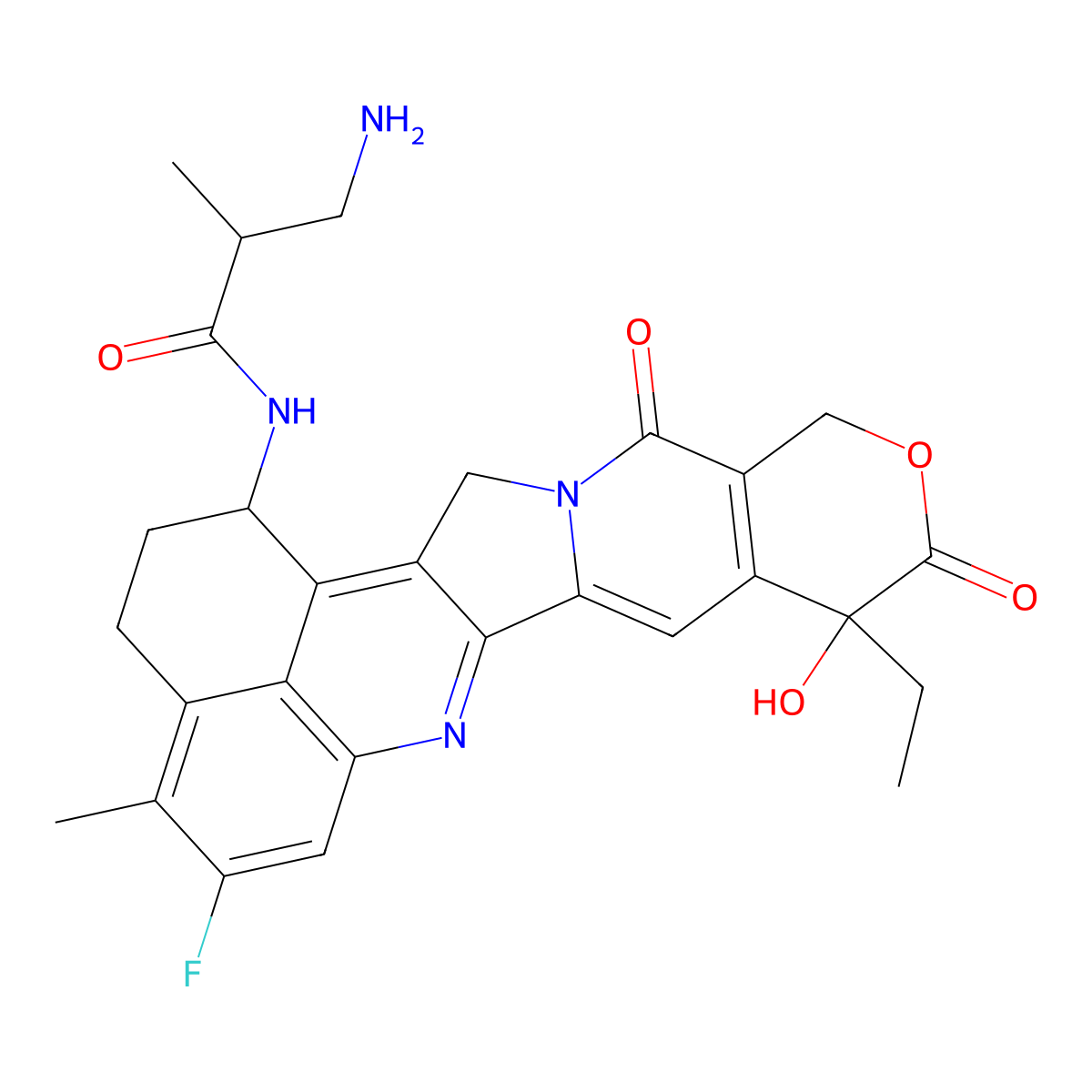 NH2-methylpropanamide-Exatecan molecular structure, CAS 1817857-34-3