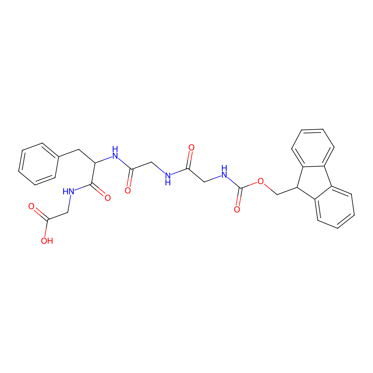 (S)-2-[2-[2-[2-(Fmoc-amino)acetamido]acetamido]-3-phenylpropanamido]acetic Acid molecular structure, CAS 1817857-75-2