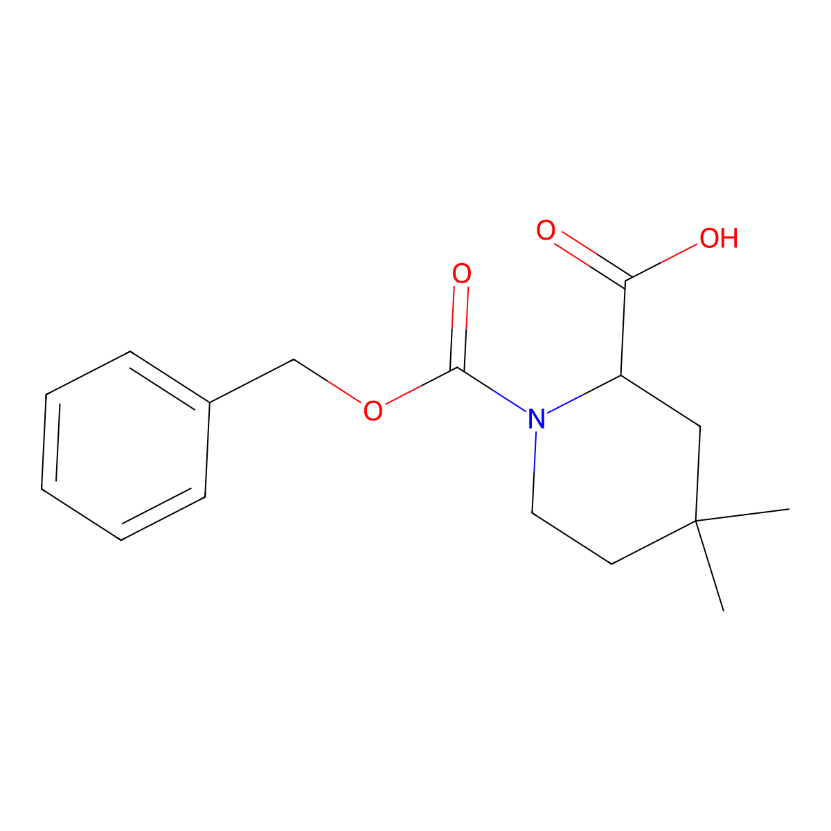 1-[(Benzyloxy)carbonyl]-4,4-dimethylpiperidine-2-carboxylic acid molecular structure, CAS 1817860-52-8