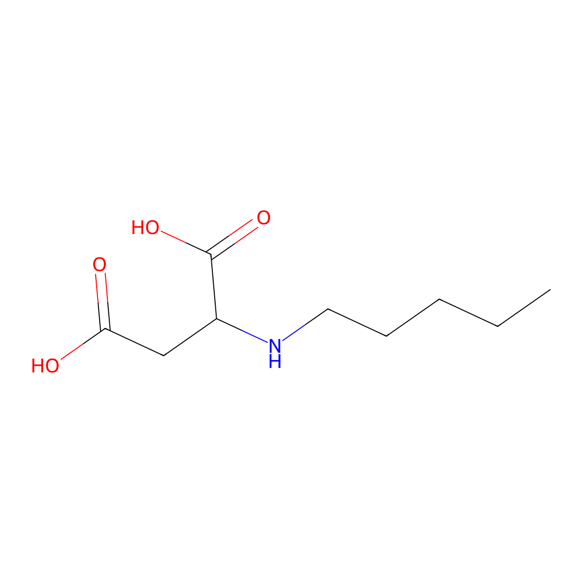 N-Pentyl-DL-aspartic acid molecular structure, CAS 181797-74-0