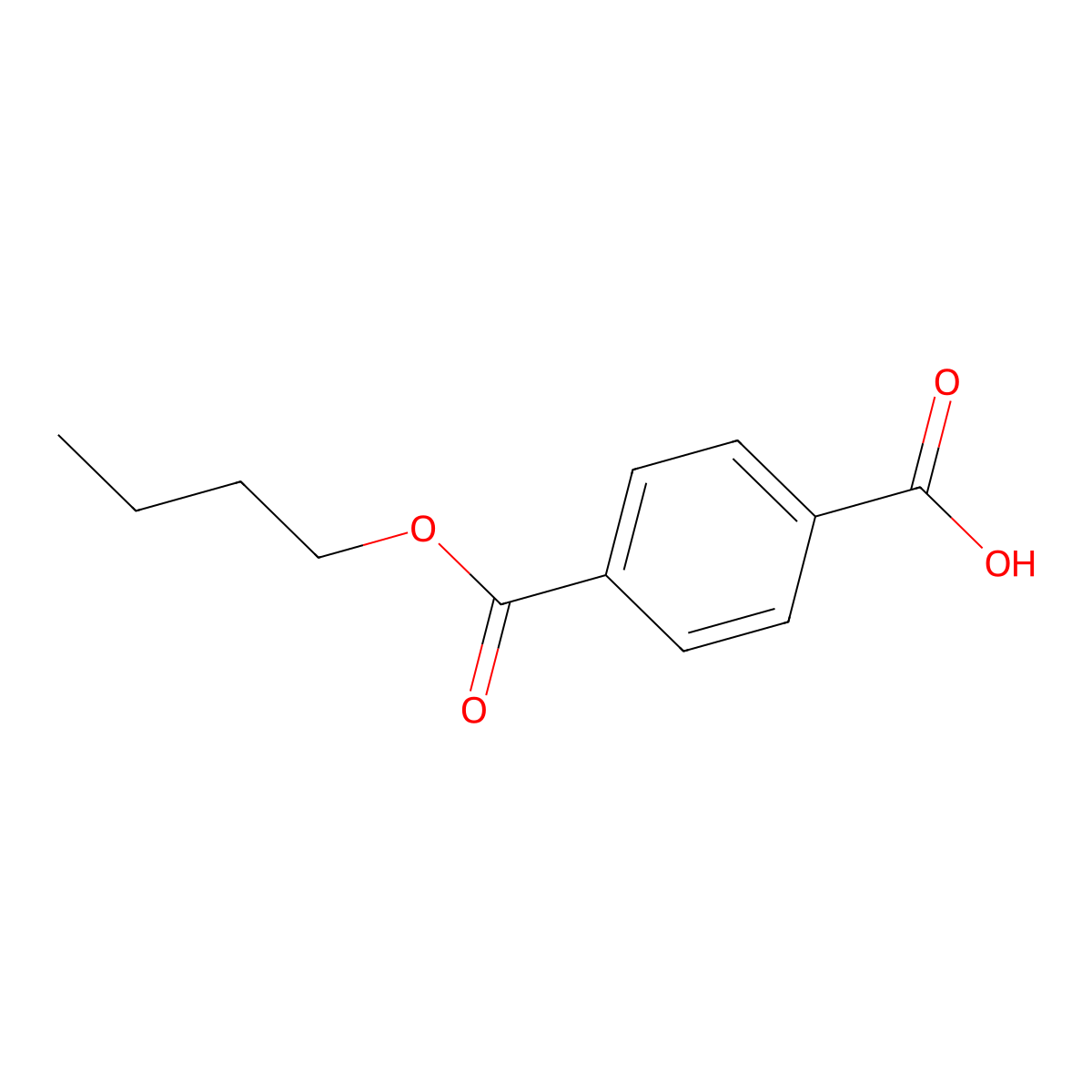 1,4-Benzenedicarboxylic acid, 1-butyl ester molecular structure, CAS 1818-06-0