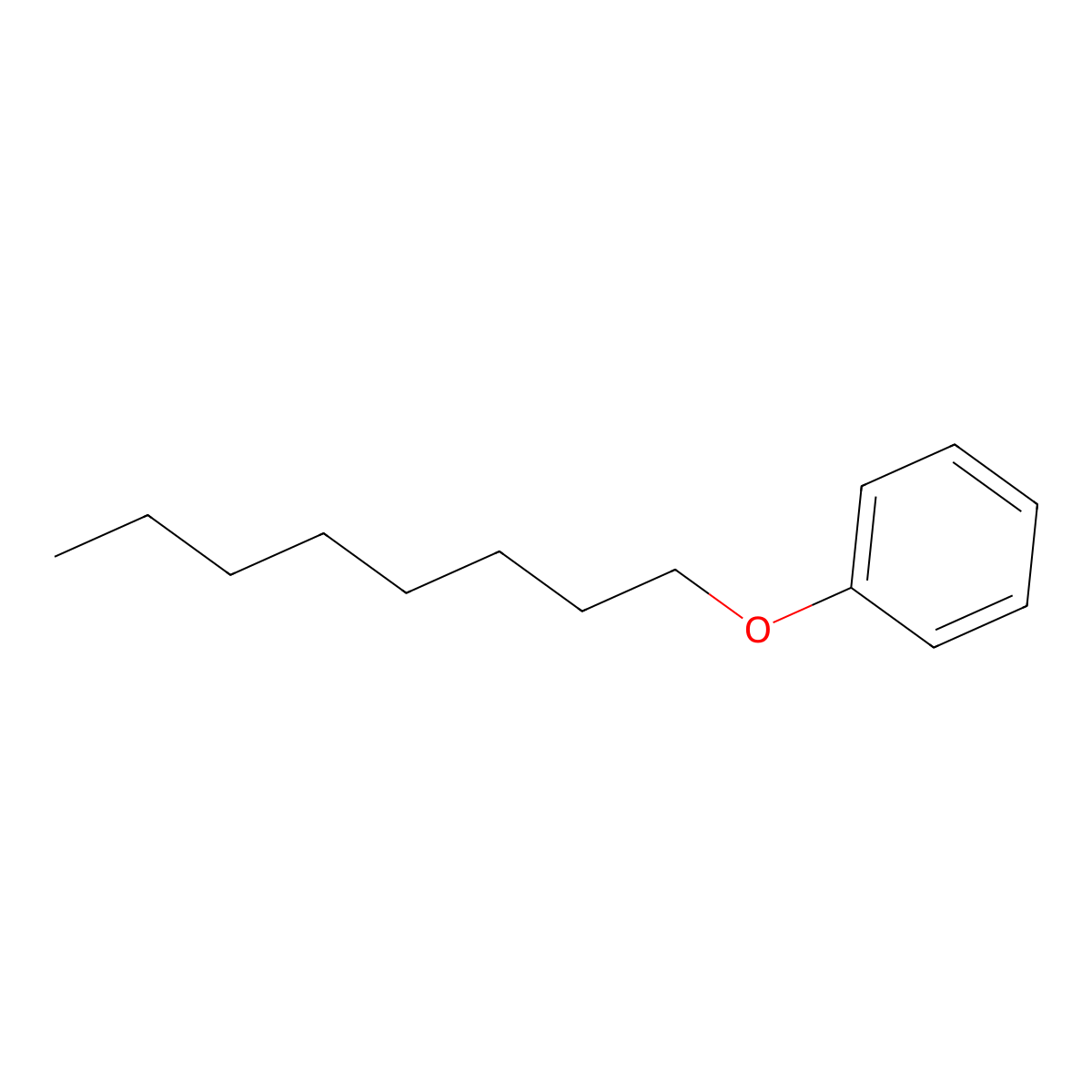 Octyl phenyl ether molecular structure, CAS 1818-07-1