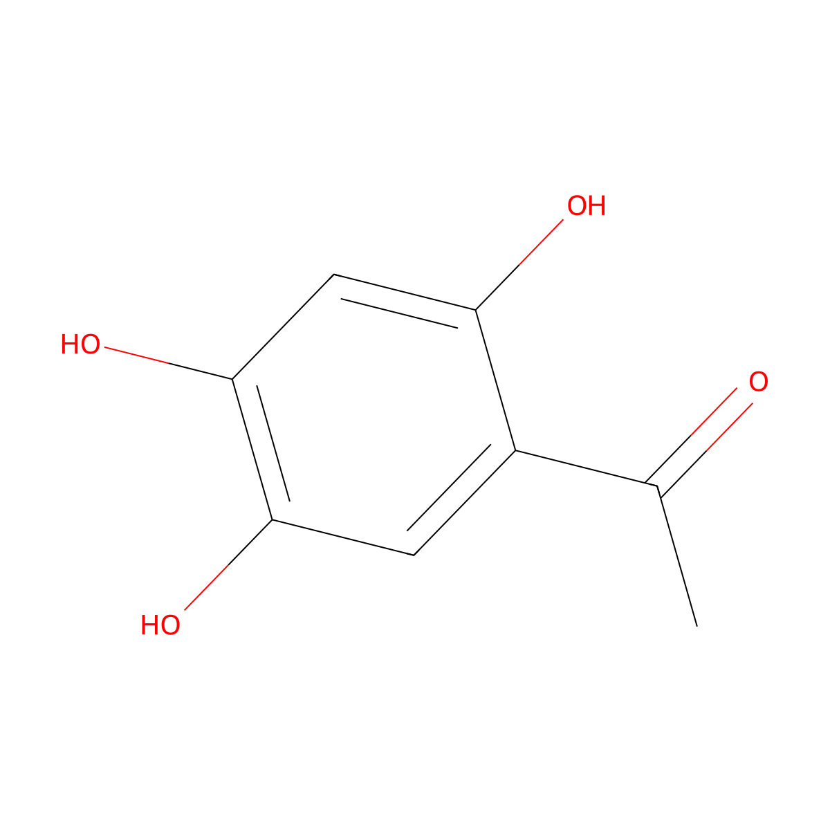1-(2,4,5-Trihydroxyphenyl)ethan-1-one molecular structure, CAS 1818-27-5