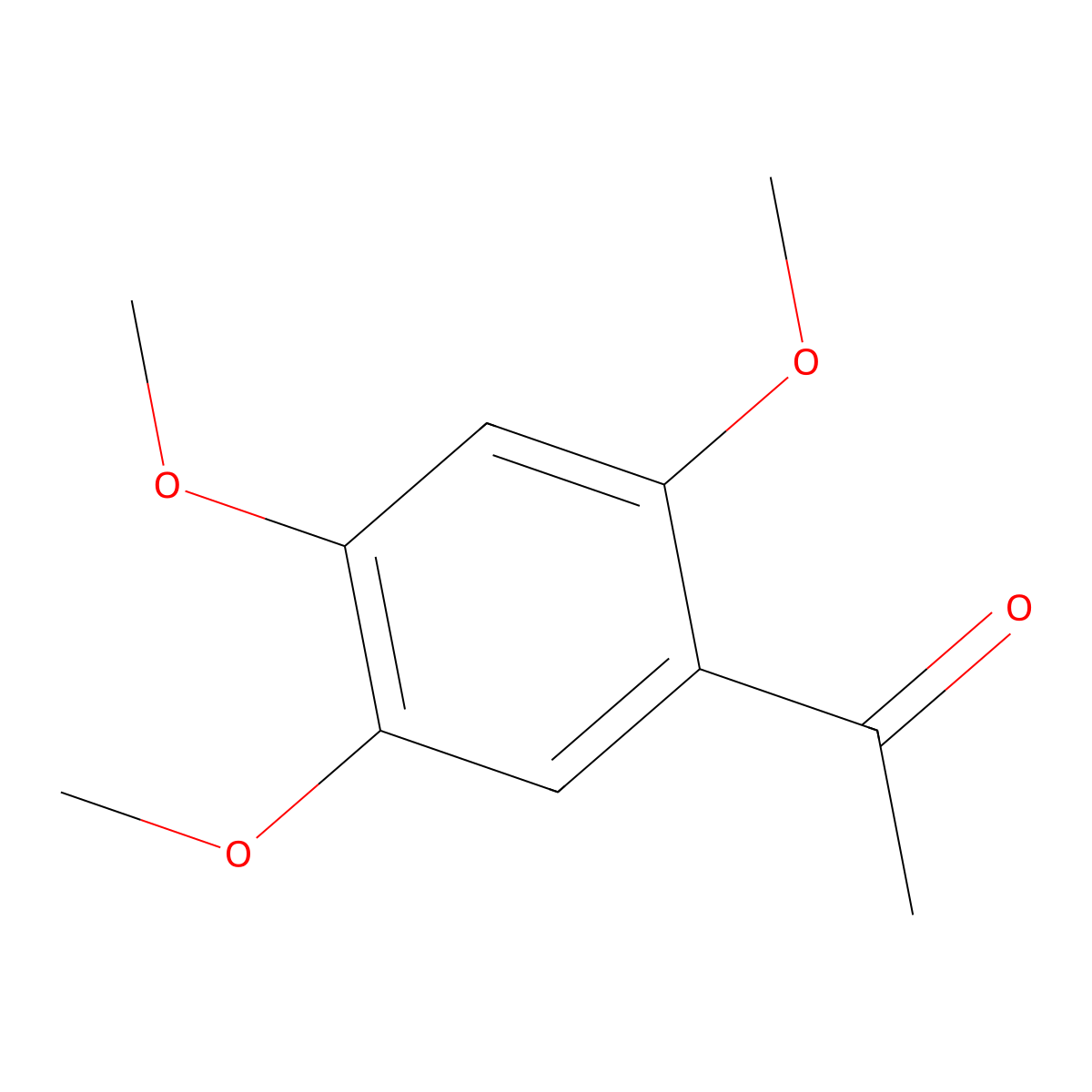 2,4,5-Trimethoxyacetophenone molecular structure, CAS 1818-28-6