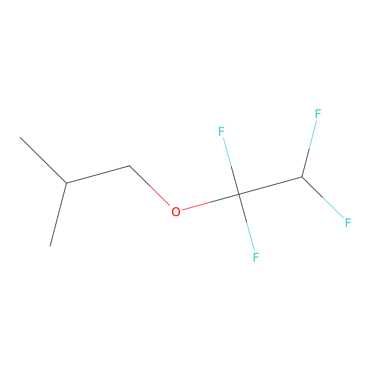 2-Methyl-1-(1,1,2,2-tetrafluoroethoxy)propane molecular structure, CAS 18180-34-2