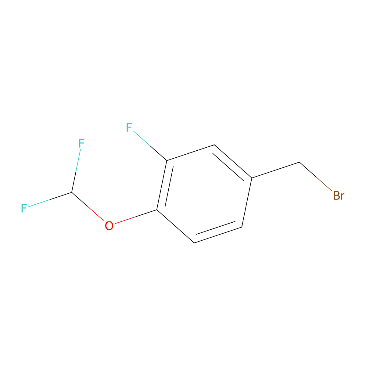 4-(Difluoromethoxy)-3-fluorobenzyl bromide molecular structure, CAS 181806-49-5