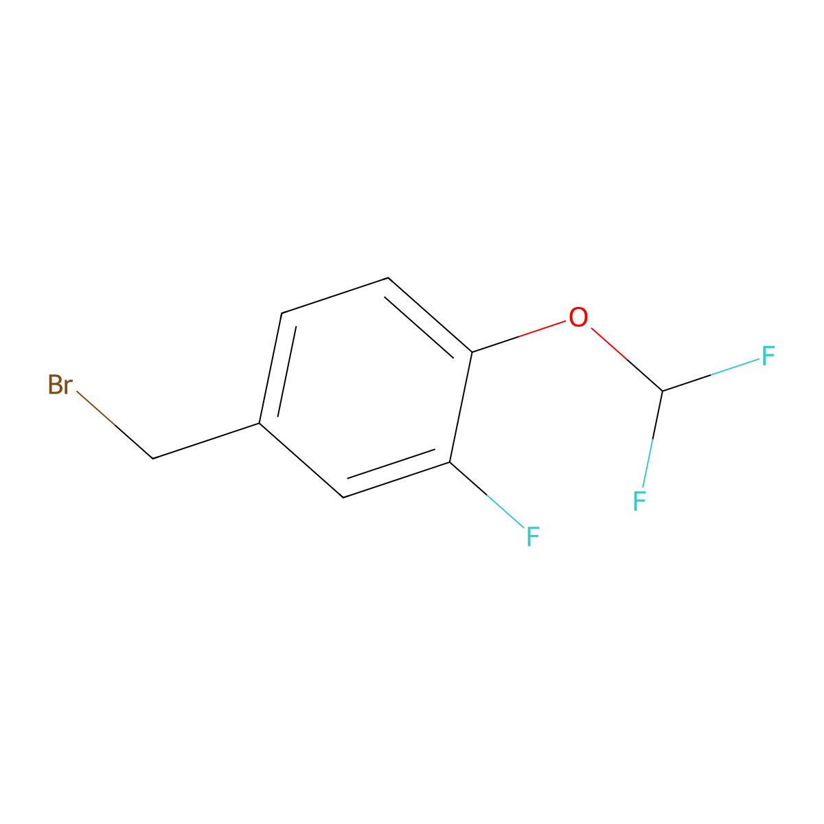 4-(Difluoromethoxy)-3-fluorobenzyl bromide molecular structure, CAS 181806-49-5