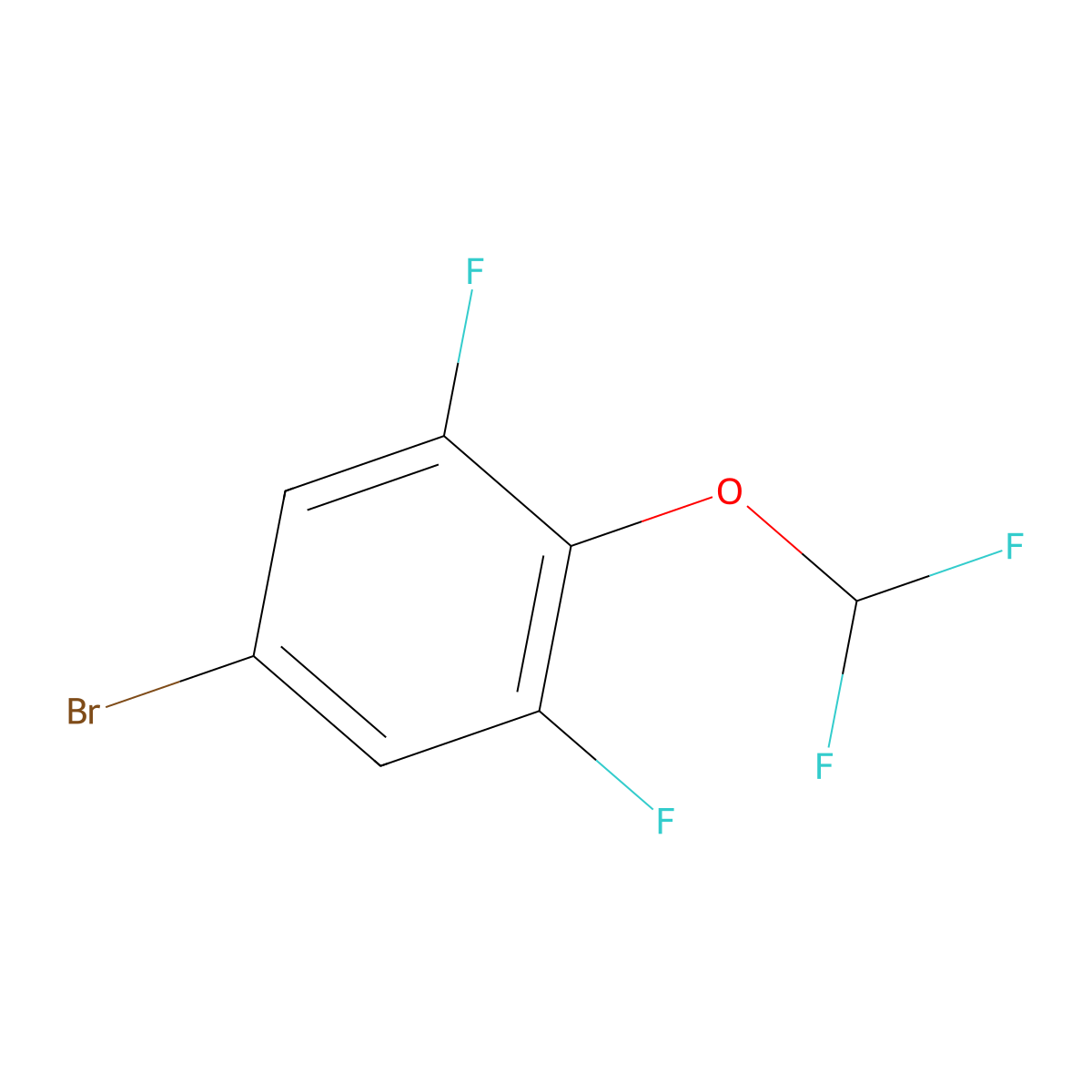 5-Bromo-2-(difluoromethoxy)-1,3-difluorobenzene molecular structure, CAS 181806-67-7
