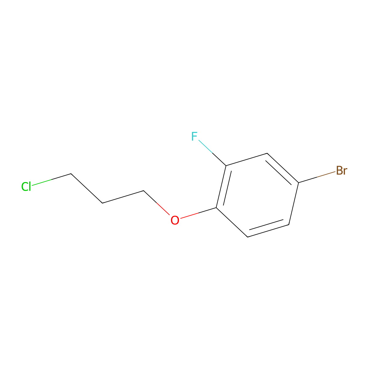 4-Bromo-1-(3-chloropropoxy)-2-fluorobenzene molecular structure, CAS 181807-91-0