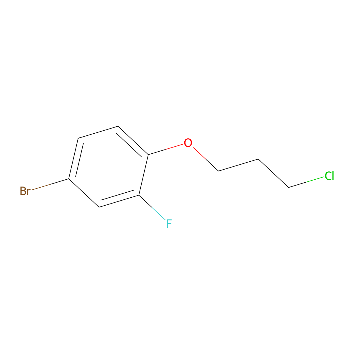 4-Bromo-1-(3-chloropropoxy)-2-fluorobenzene molecular structure, CAS 181807-91-0