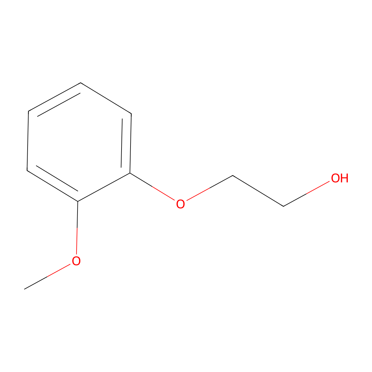 2-(2-Methoxyphenoxy)ethanol molecular structure, CAS 18181-71-0