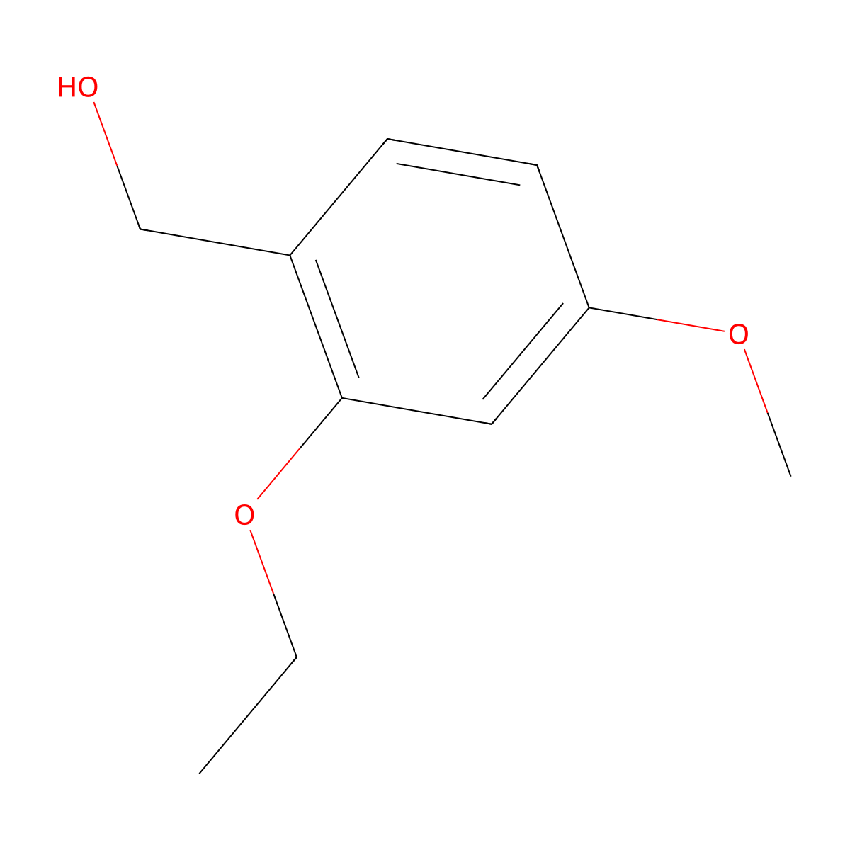 (2-Ethoxy-4-methoxyphenyl)methanol molecular structure, CAS 181819-54-5