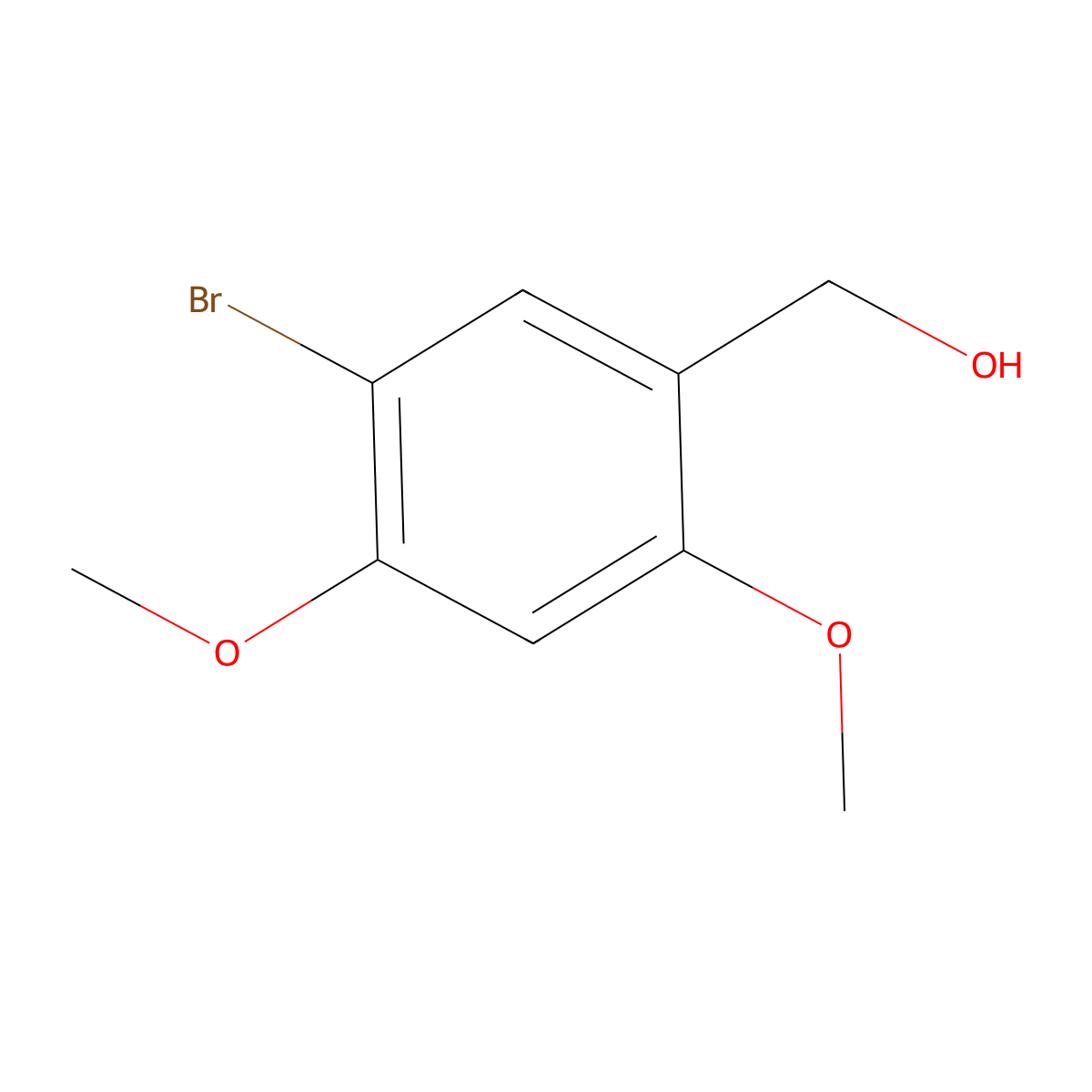 5-Bromo-2,4-dimethoxybenzyl alcohol molecular structure, CAS 181819-62-5