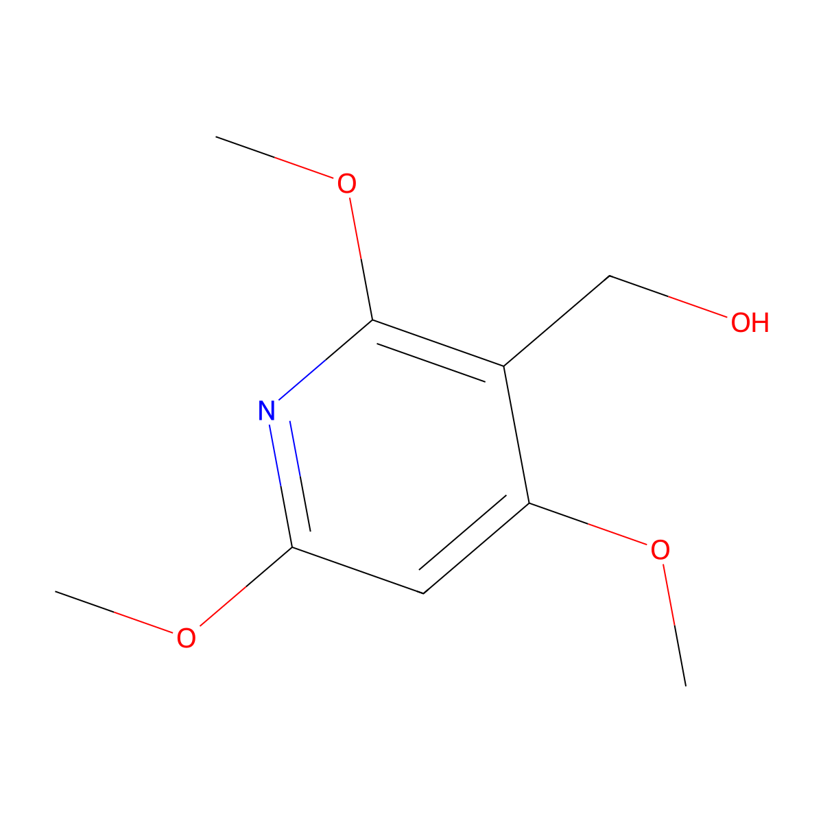2,4,6-Trimethoxy-3-pyridinemethanol molecular structure, CAS 181819-66-9