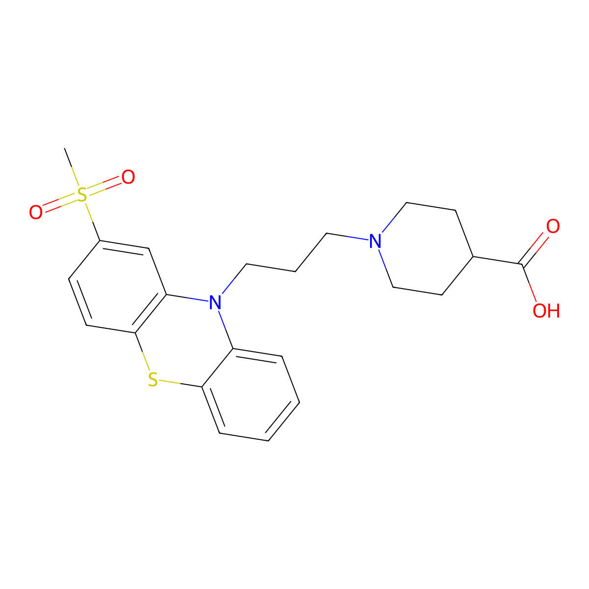 Metopimazine Acid molecular structure, CAS 18182-00-8