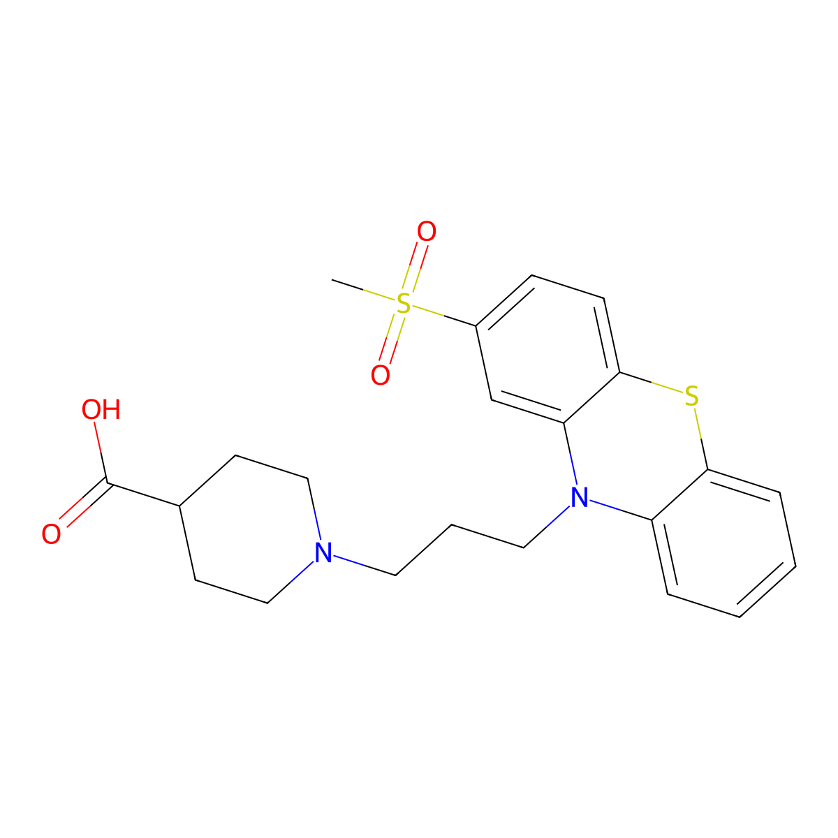 Metopimazine Acid molecular structure, CAS 18182-00-8