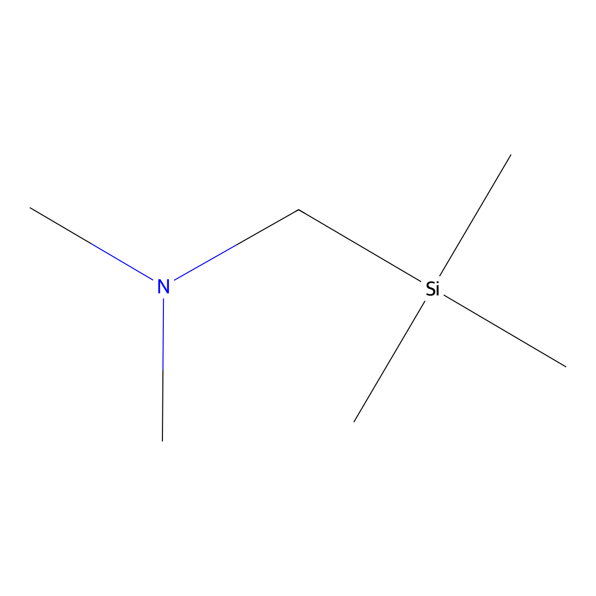 Dimethyl(trimethylsilylmethyl)amine molecular structure, CAS 18182-40-6