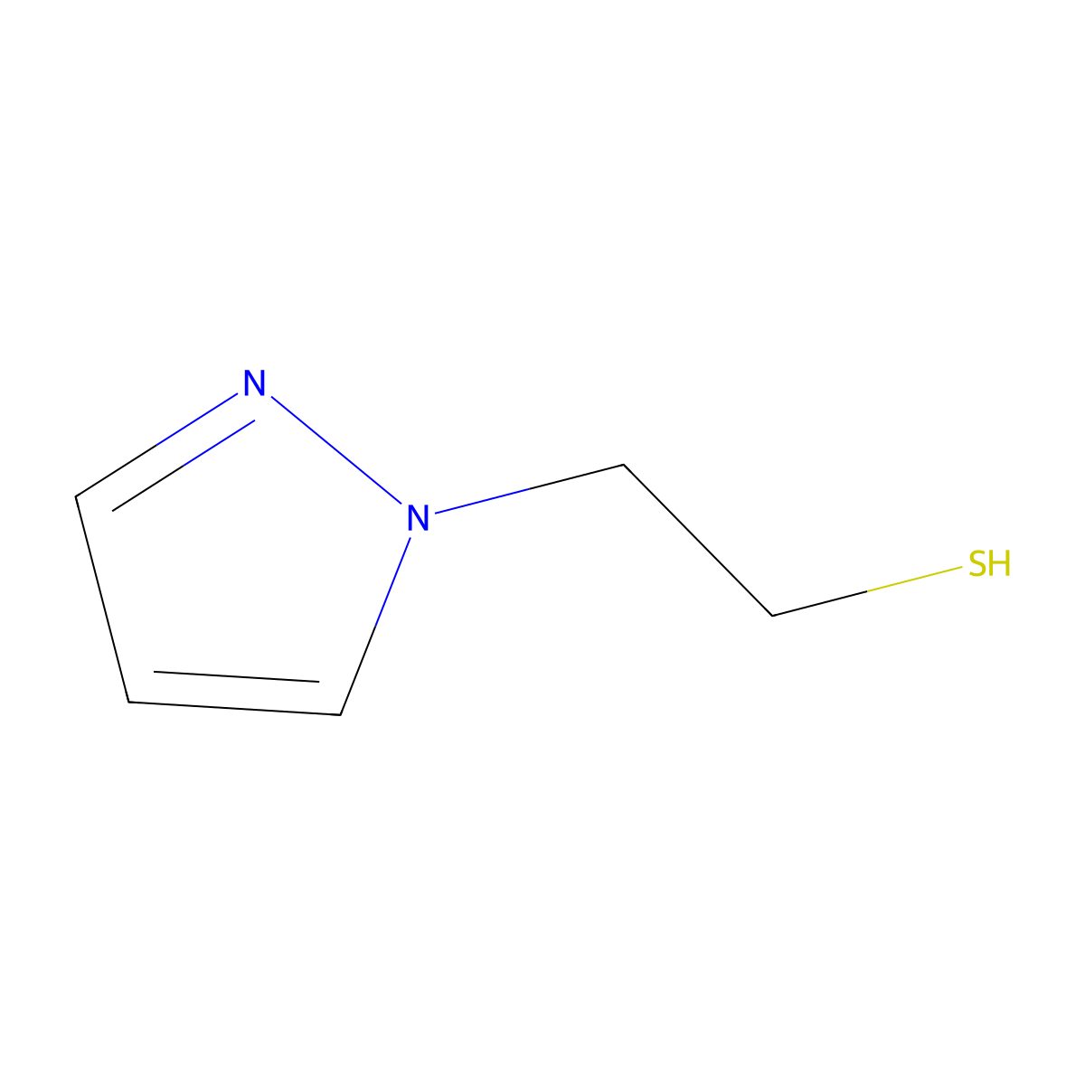 2-(1H-pyrazol-1-yl)ethane-1-thiol molecular structure, CAS 18182-50-8