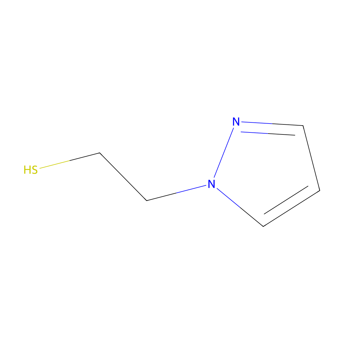 2-(1H-pyrazol-1-yl)ethane-1-thiol molecular structure, CAS 18182-50-8