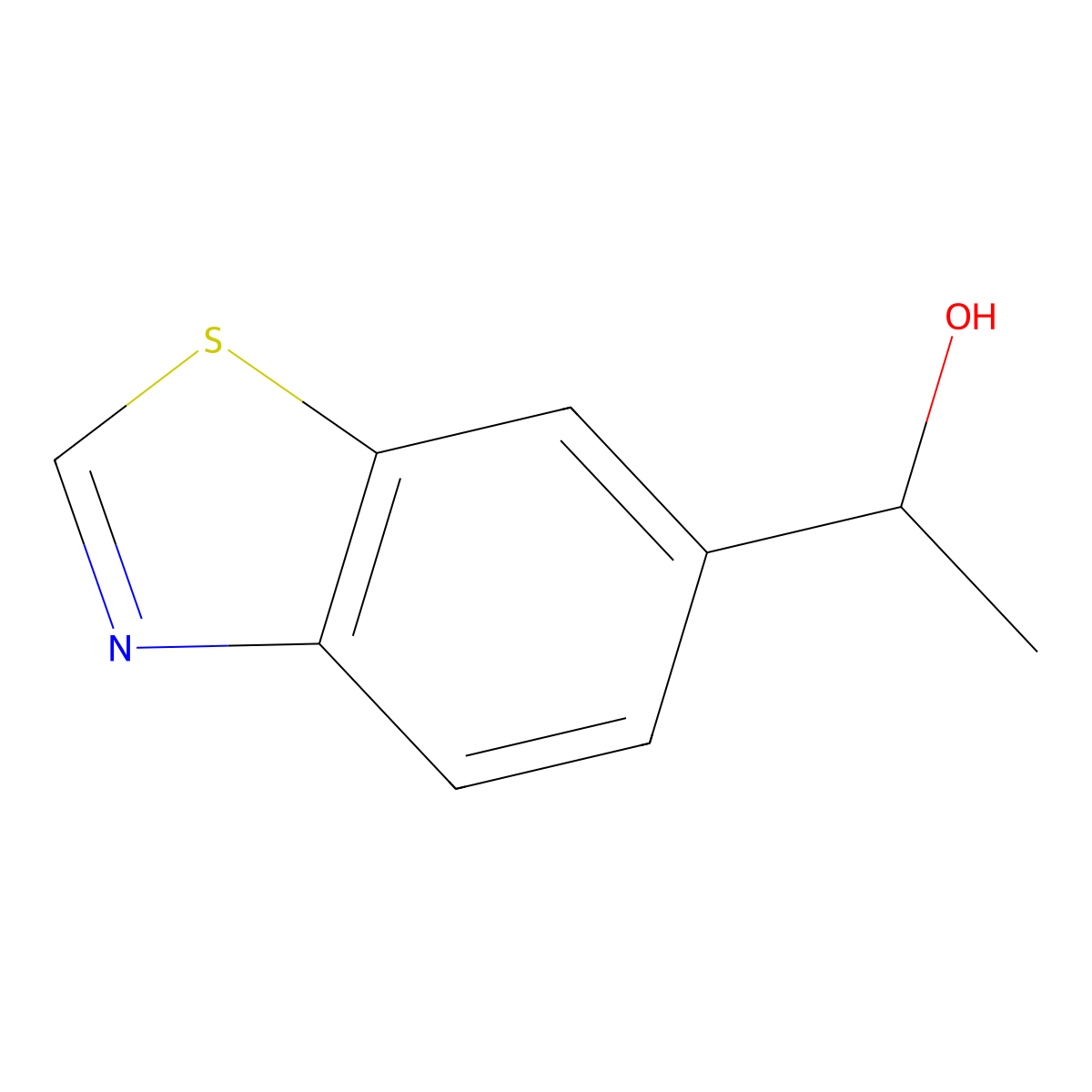 1-(Benzo[d]thiazol-6-yl)ethan-1-ol molecular structure, CAS 181820-06-4