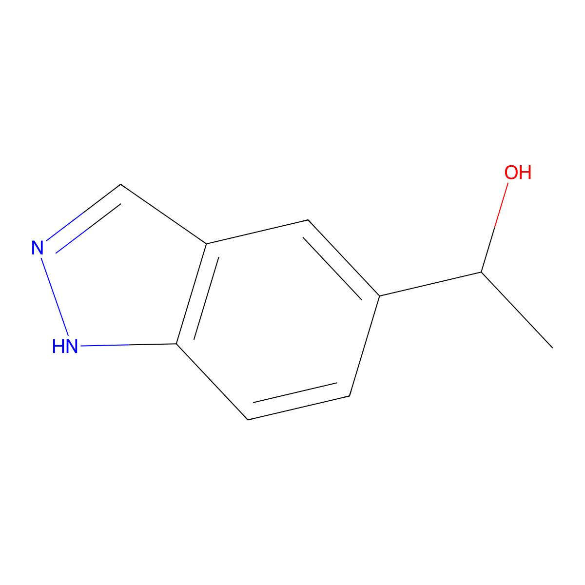 1-(1H-Indazol-5-yl)ethanol molecular structure, CAS 181820-37-1