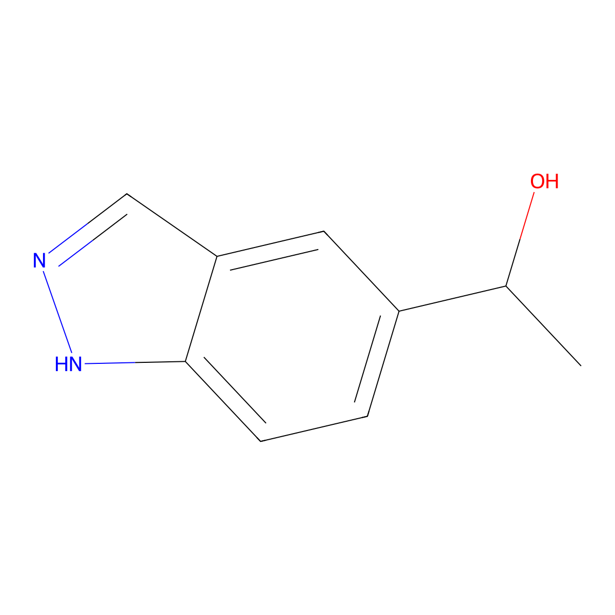 1-(1H-Indazol-5-yl)ethanol molecular structure, CAS 181820-37-1