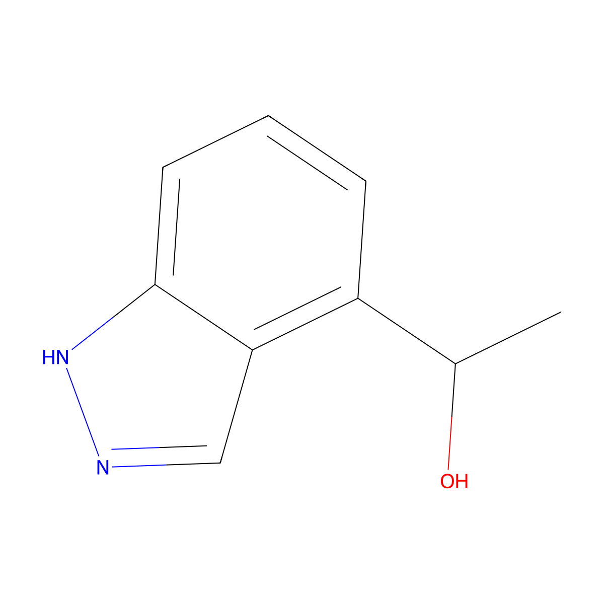 1-(1H-Indazol-4-yl)ethanol molecular structure, CAS 181820-40-6