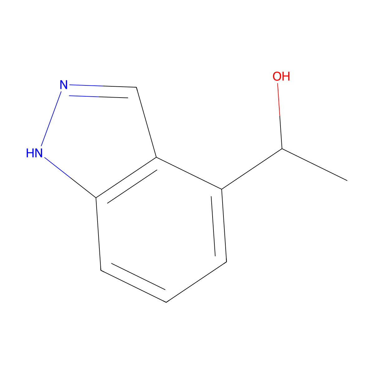 1-(1H-Indazol-4-yl)ethanol molecular structure, CAS 181820-40-6