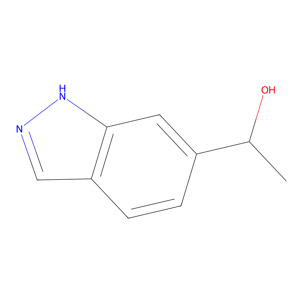 1-(1H-Indazol-6-yl)ethanol molecular structure, CAS 181820-44-0