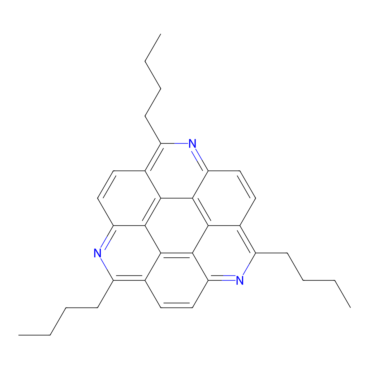 2,6,10-Tributylbenzo[lmn]phenanthridino[2,1,10,9-defgh][2,8]phenanthroline molecular structure, CAS 1818201-47-6