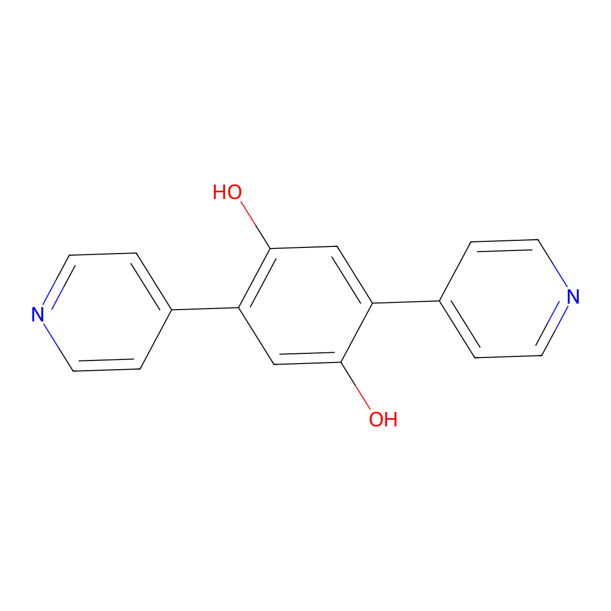 2,5-DI(Pyridin-4-YL)benzene-1,4-diol molecular structure, CAS 1818239-78-9