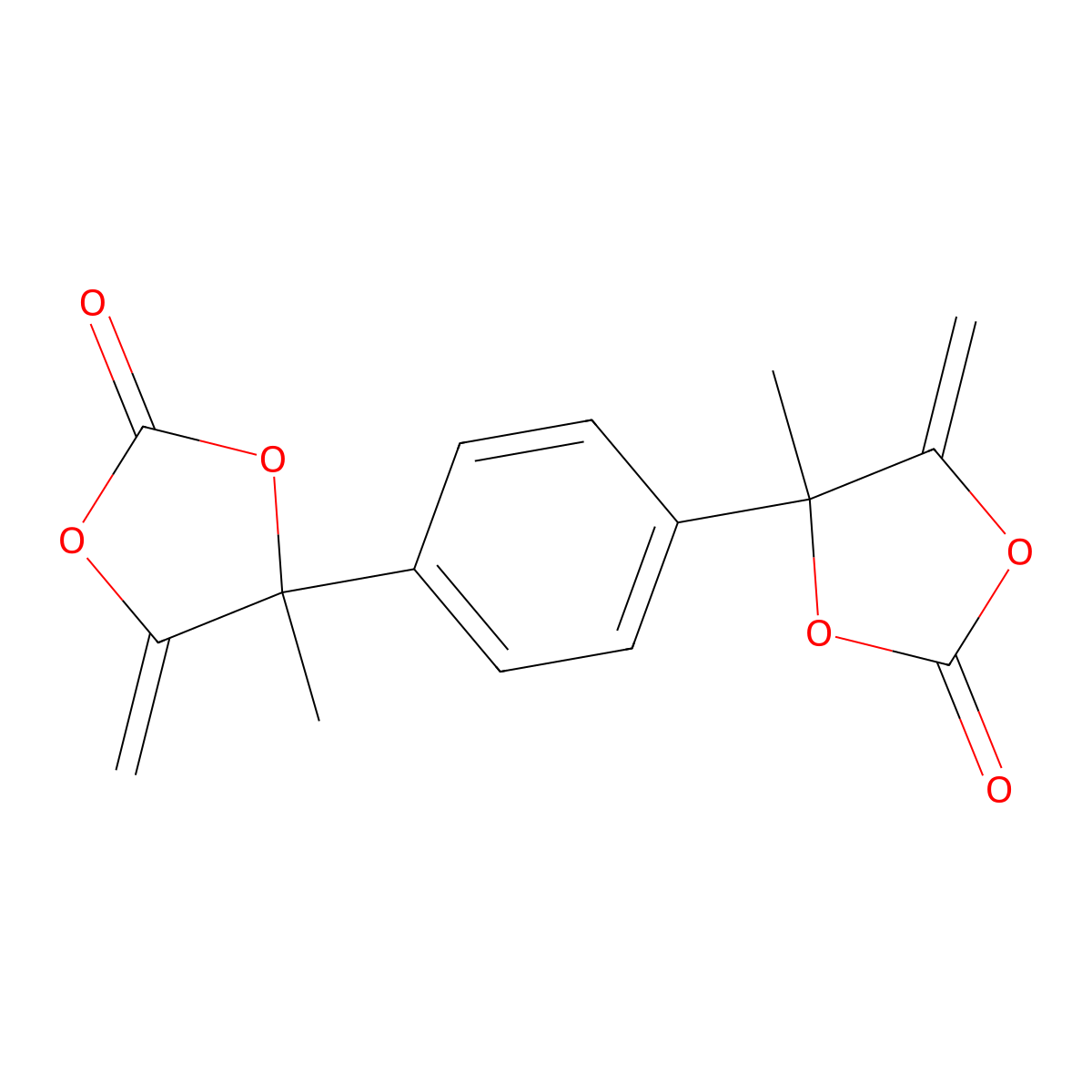 1,3-Dioxolan-2-one, 4,4'-(1,4-phenylene)bis[4-methyl-5-methylene- molecular structure, CAS 1818247-05-0