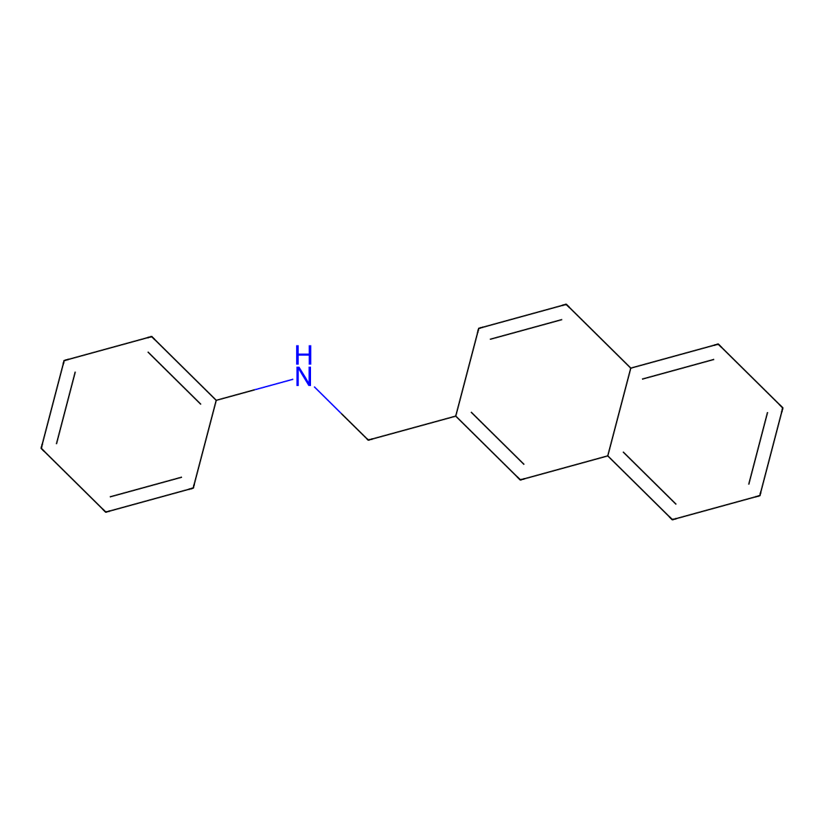 N-Phenyl-2-naphthalenemethanamine molecular structure, CAS 181825-27-4
