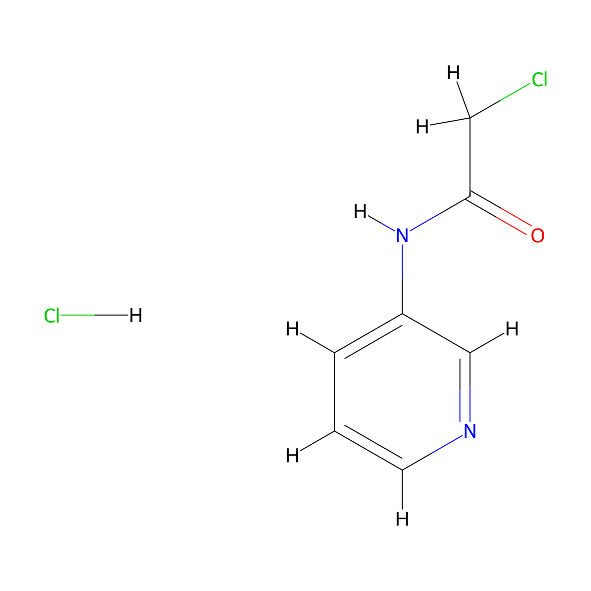 2-chloro-N-(pyridin-3-yl)acetamide hydrochloride molecular structure, CAS 181825-64-9