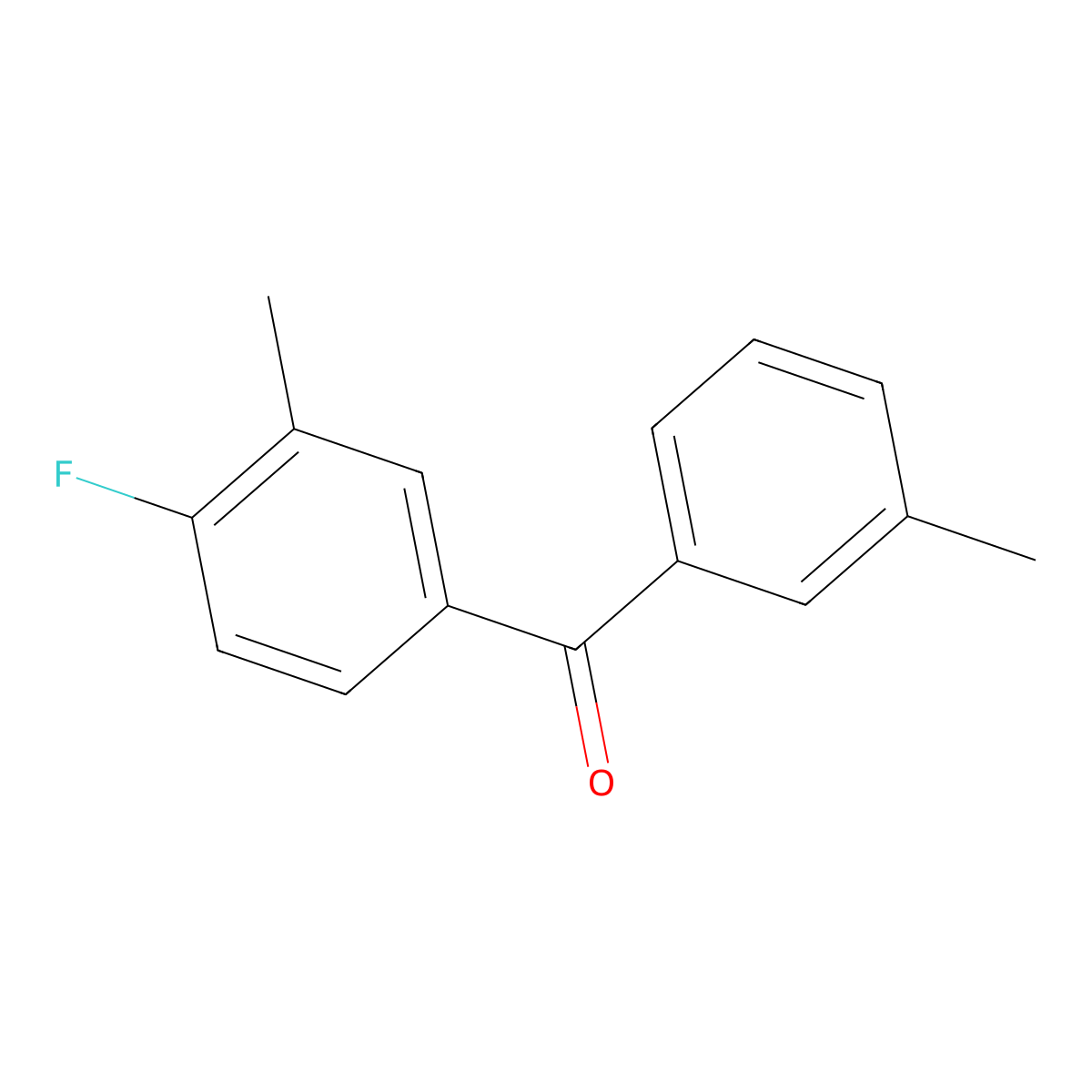 Methanone, (4-fluoro-3-methylphenyl)(3-methylphenyl)- molecular structure, CAS 181827-57-6