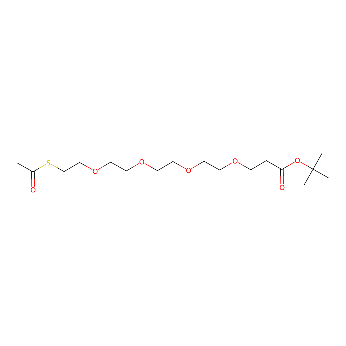 S-acetyl-PEG4-t-butyl ester molecular structure, CAS 1818294-26-6