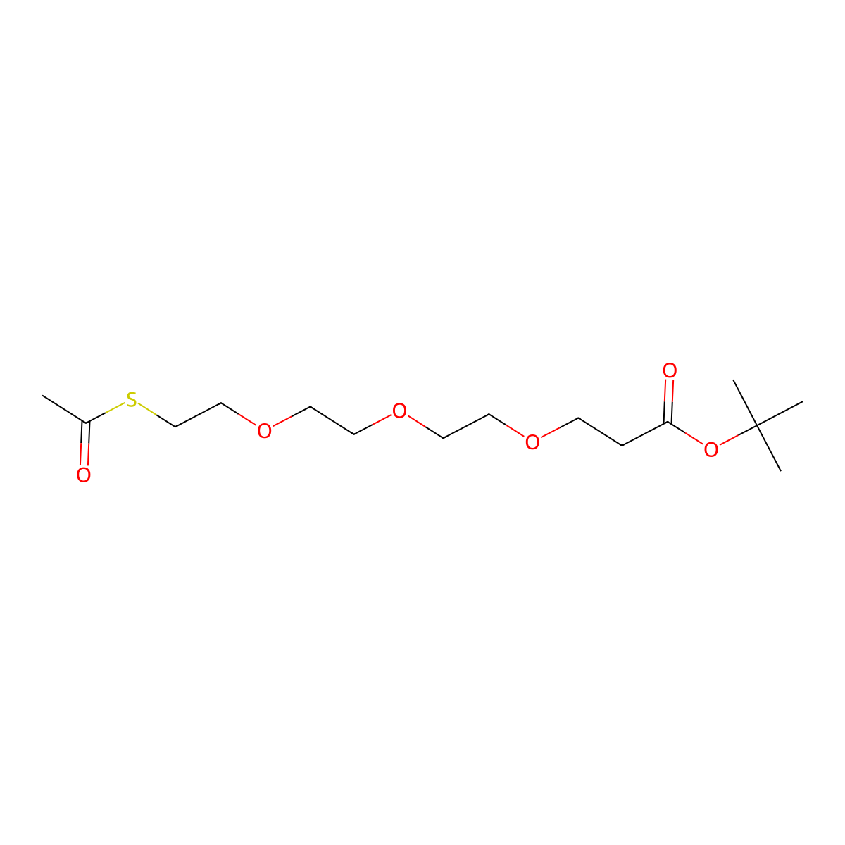 S-acetyl-PEG3-t-butyl ester molecular structure, CAS 1818294-27-7