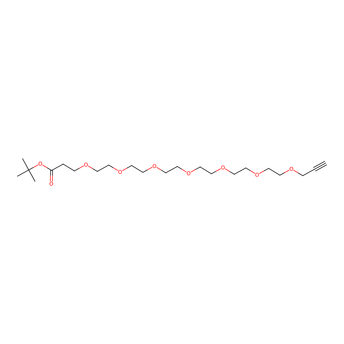Propargyl-PEG7-t-butyl ester molecular structure, CAS 1818294-29-9