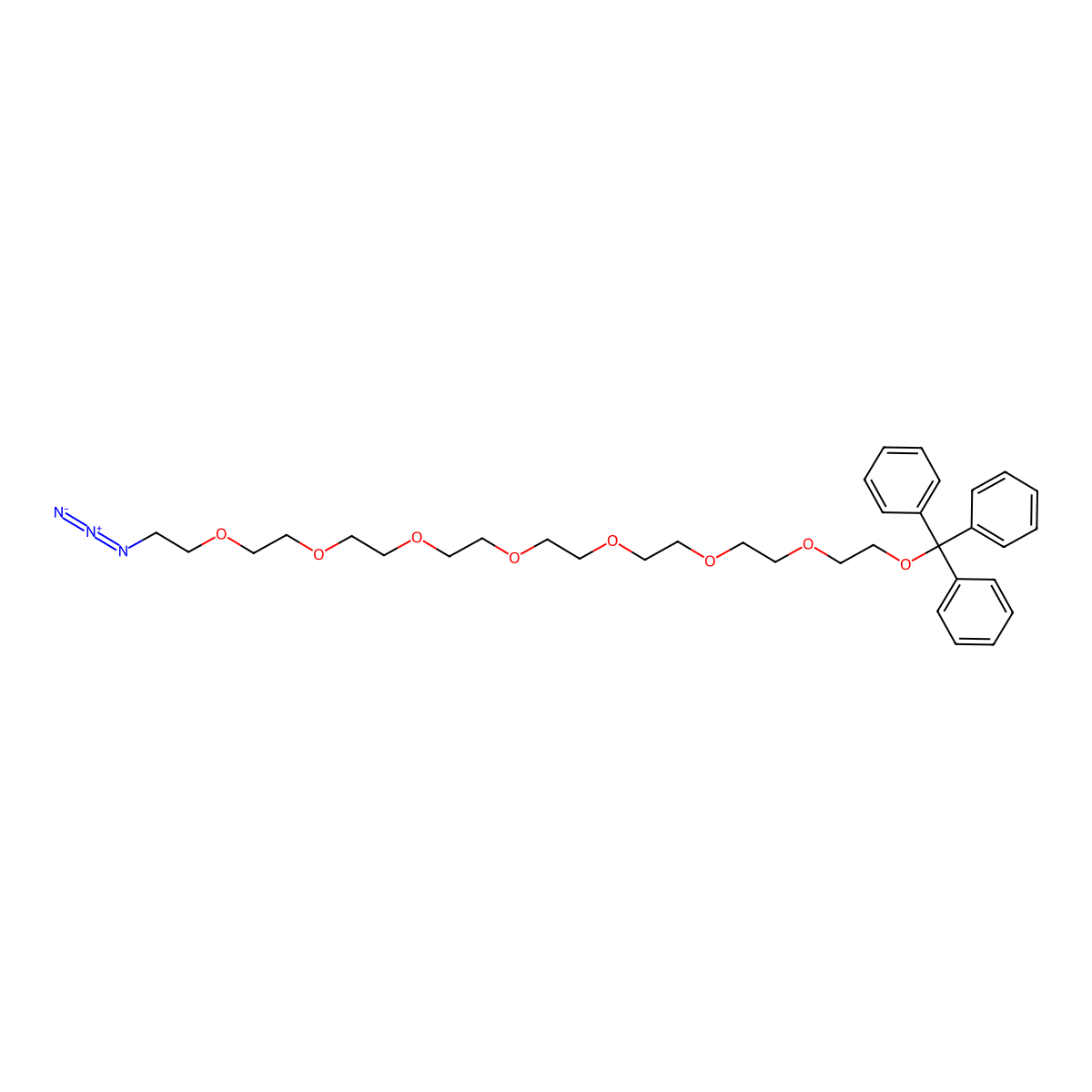 Trityl-PEG8-azide molecular structure, CAS 1818294-30-2