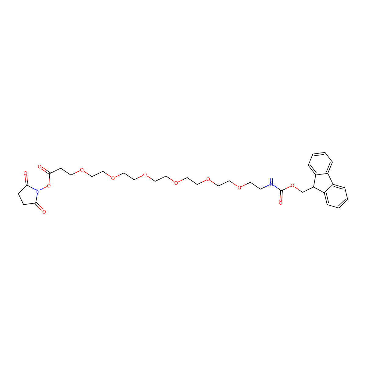 Fmoc-PEG6-NHS ester molecular structure, CAS 1818294-31-3